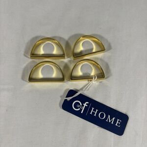 C&F Home Gold Semicircle Napkin Rings Set of 4